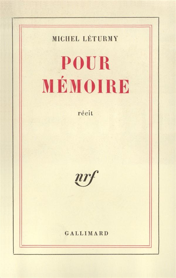 our mémoire