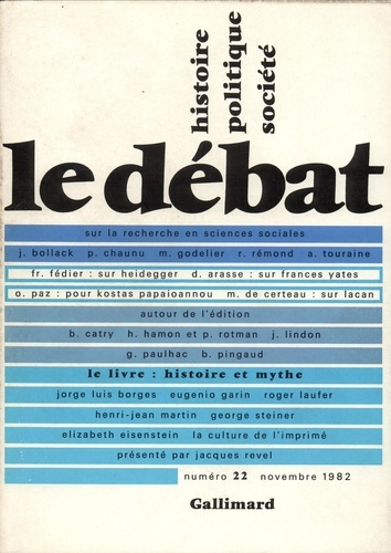 Le Débat N° 22, novembre 1982