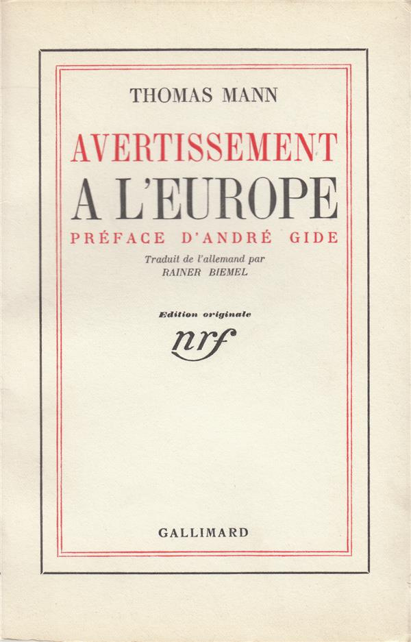 AVERTISSEMENT A L'EUROPE