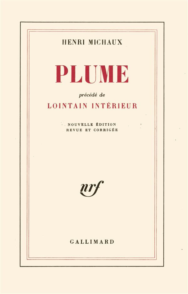 Plume. Précédé de Lointain intérieur