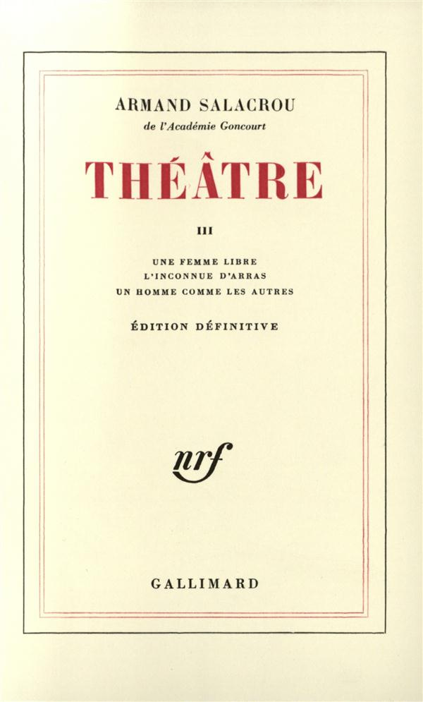Théâtre. Tome 3