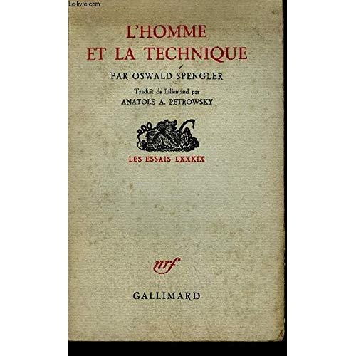 L'HOMME ET LA TECHNIQUE