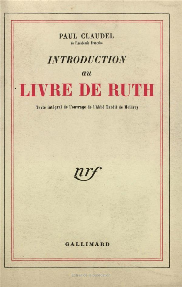 Introduction au livre de Ruth