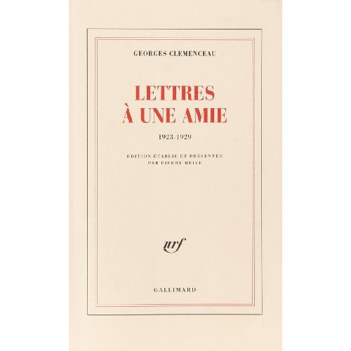 Lettres à une amie (1923-1929)