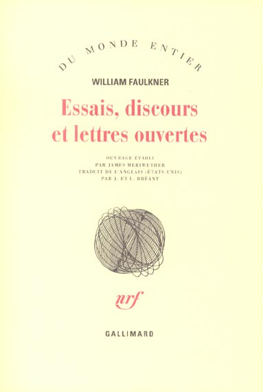 Essais, discours et lettres ouvertes