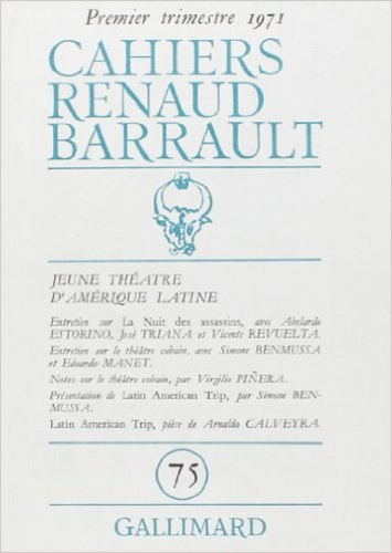 Cahiers Renaud-Barrault N° 75 : Jeune théâtre
