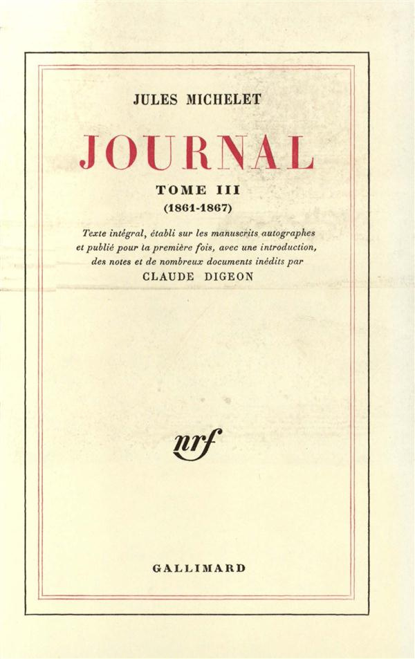 Journal. Tome 3 (1861-1867)
