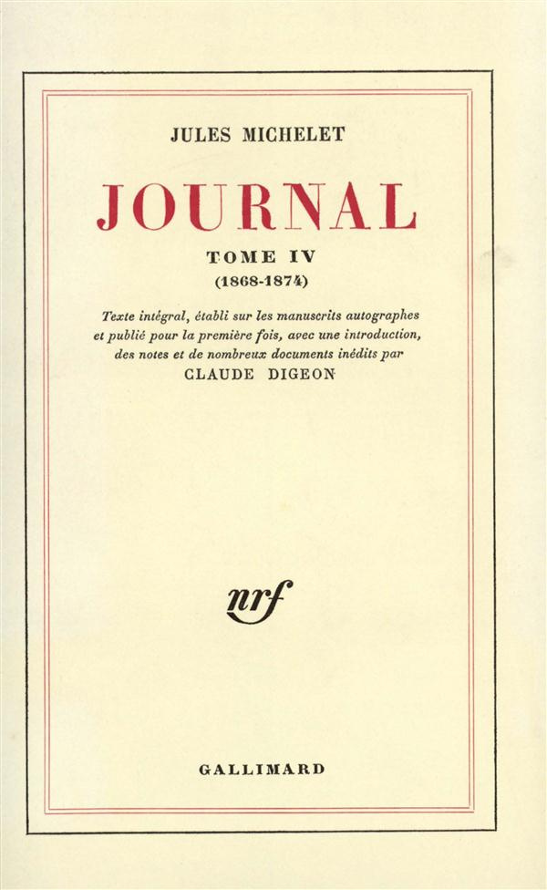 Journal. Tome 4 (1868-1874)