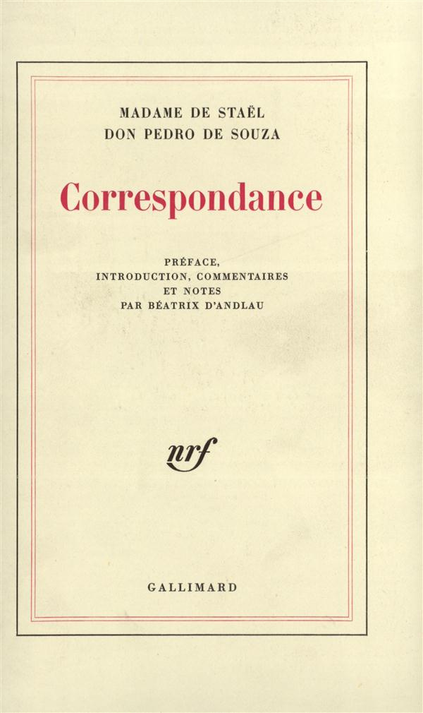 CORRESPONDANCE