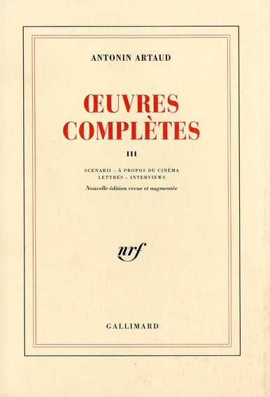 OEUVRES COMPLETES. Tome 3