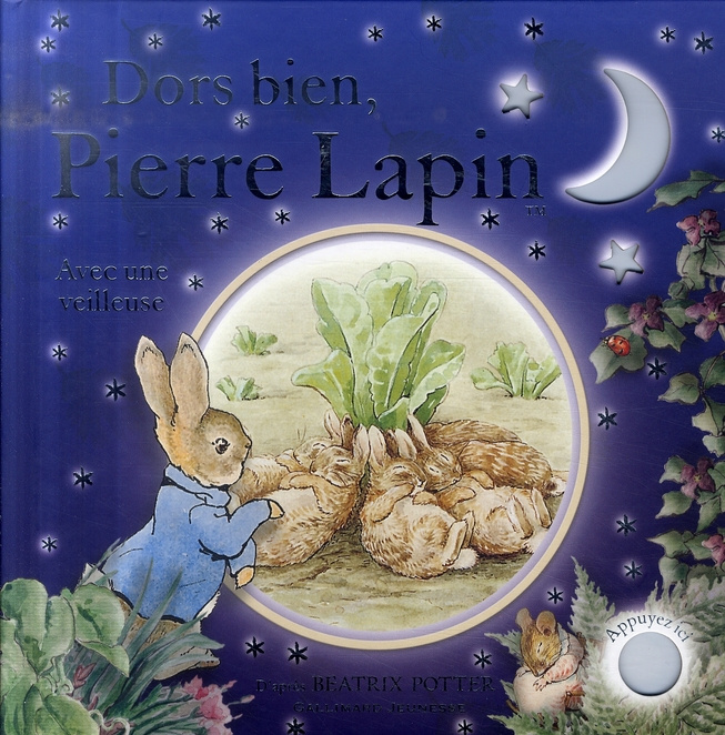 Dors bien, Pierre Lapin. Avec une veilleuse