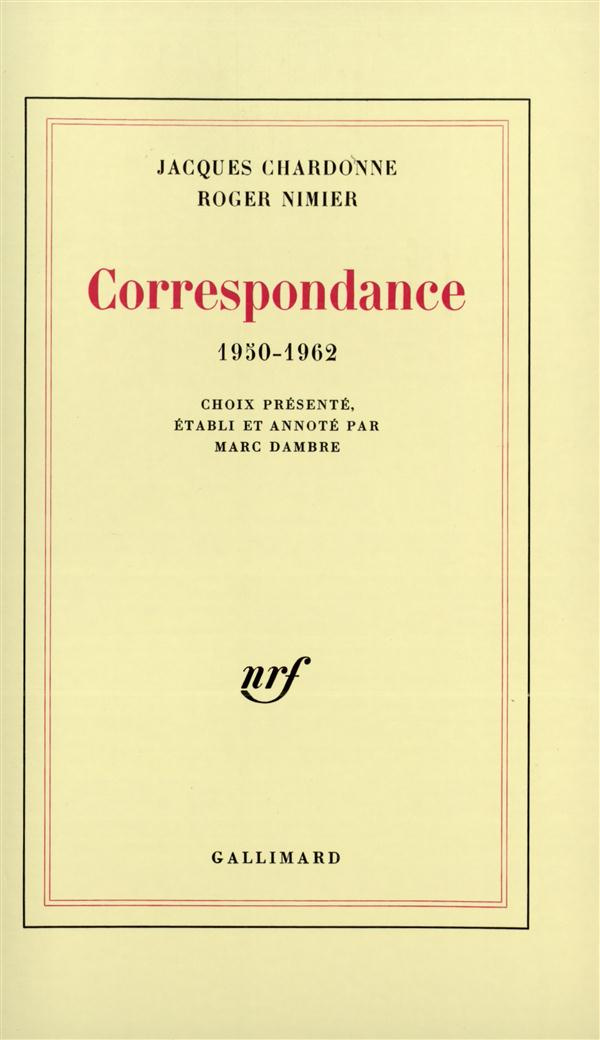 Correspondance 1950-1962