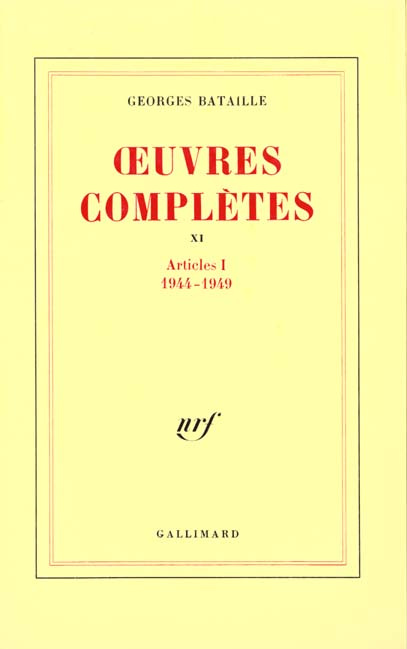 Oeuvres complètes. Volume 11, Articles