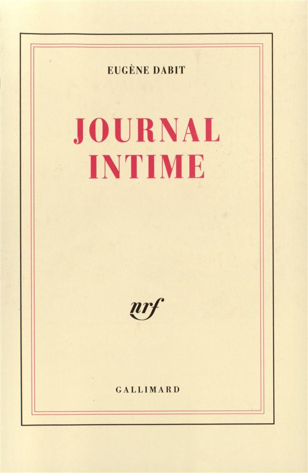 Journal intime. 1928-1936
