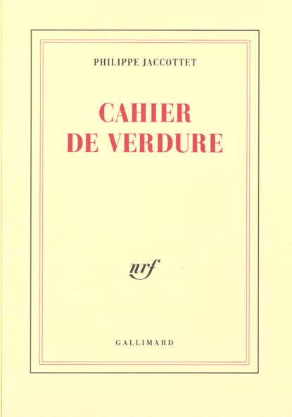 Cahier de verdure