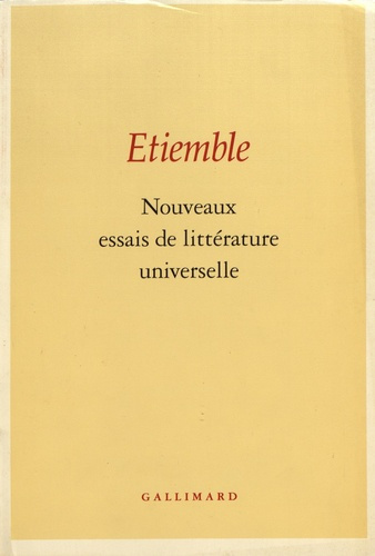 Nouveaux essais de littérature universelle