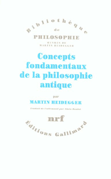 Concepts fondamenteaux de la philosophie antique