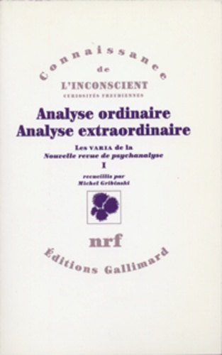 Analyse ordinaire, analyse extraordinaire