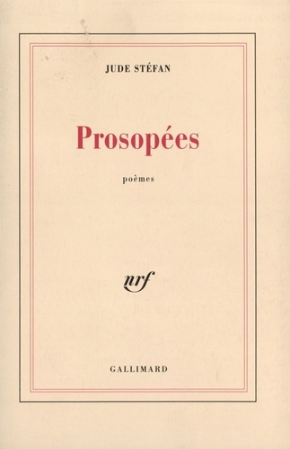 Prosopées. Poèmes