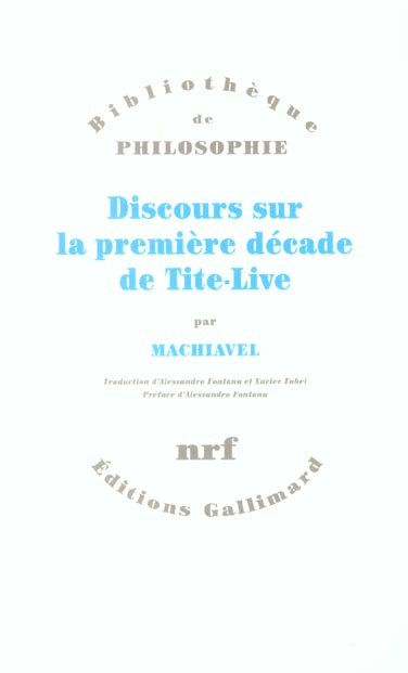 Discours sur la première décade de Tite-Live