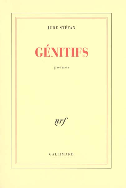 Génitifs. Poèmes