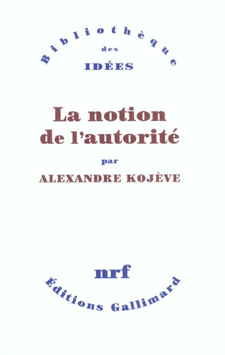 La notion de l'autorité