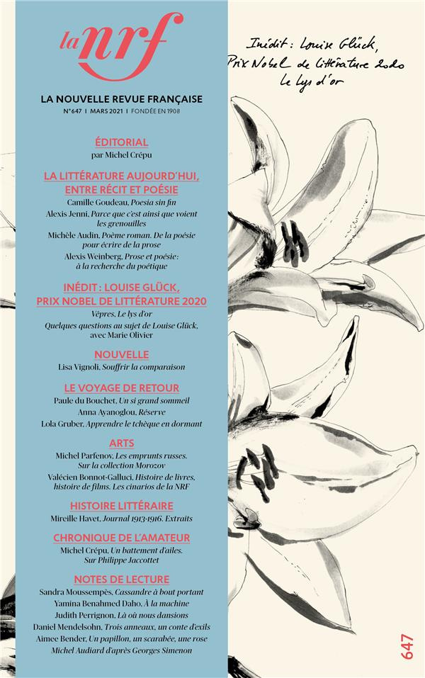 La Nouvelle Revue Française N° 647, mars 2021