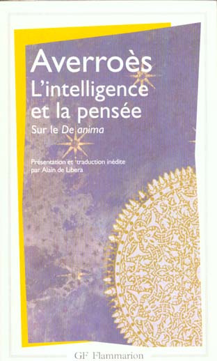 L'INTELLIGENCE ET LA PENSEE. Sur le De anima