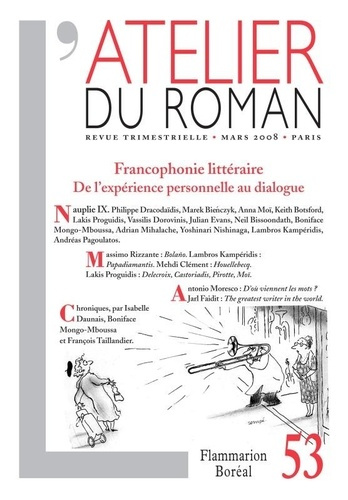 L'ATELIER DU ROMAN - FRANCOPHONIE LITTERAIRE
