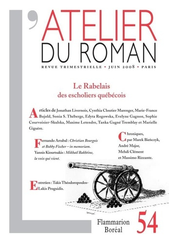 L'ATELIER DU ROMAN - LE RABELAIS DES ESCHOLIERS QUEBECOIS