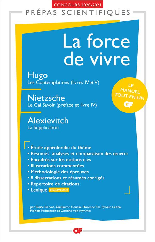La force de vivre. Hugo, Les Contemplations (Livres IV-V) ; Nietzsche, Le Gai Savoir (préface et liv