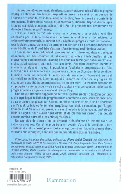 Le sens du progrès. Une approche historique et philosophique