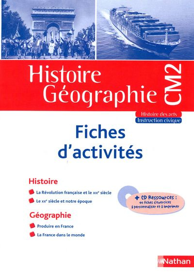 Histoire-Géographie CM2. Fiches d'activités, programme 2008, avec 1 CD-ROM