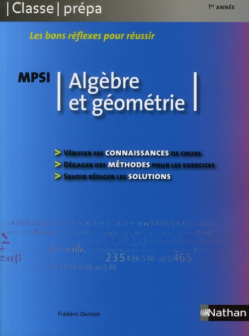 Algèbre et géométrie MPSI