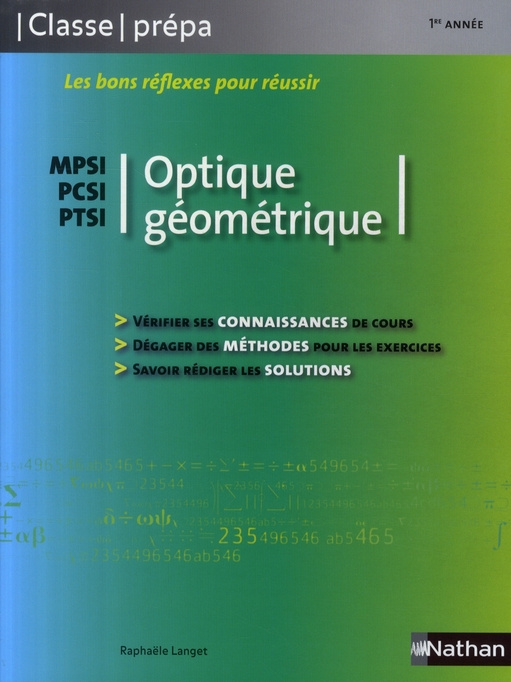 Optique géométrique MPSI/PCSI/PTSI