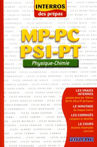 Physique-Chimie MP-PC-PSI-PT