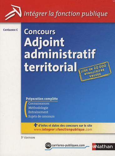 Concours adjoint administratif territorial, catégorie C. 5e édition