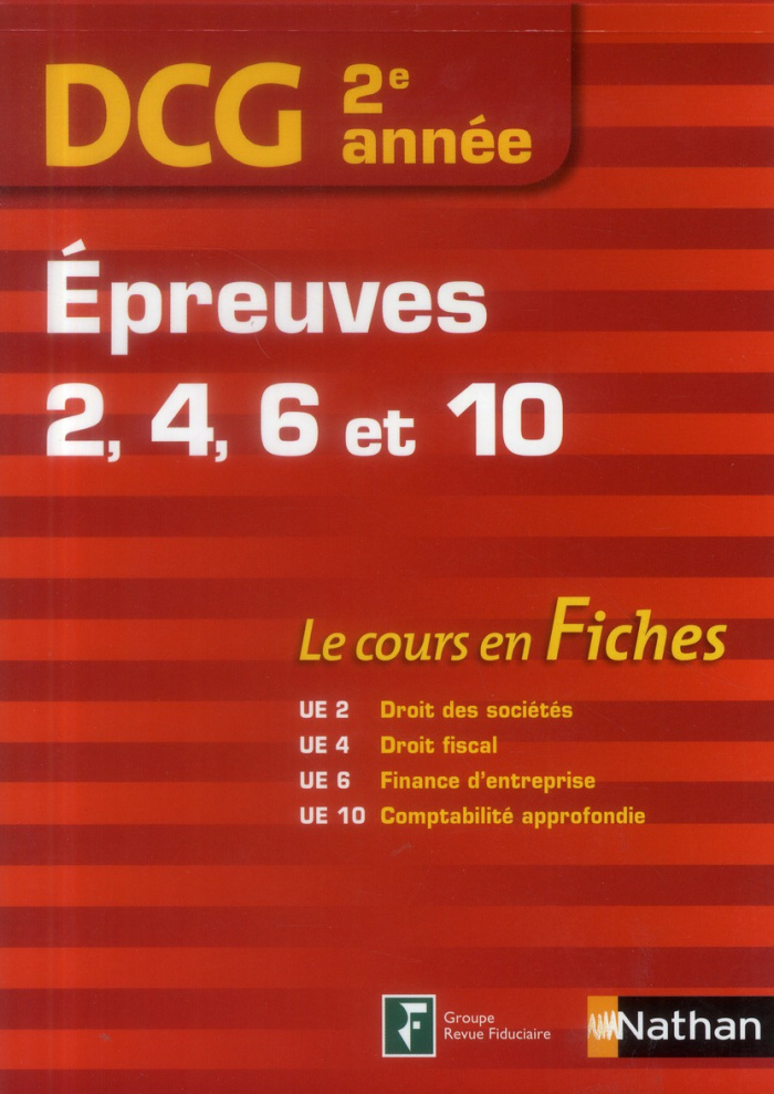 DCG 2e année Epreuves 2, 4, 6 et 10