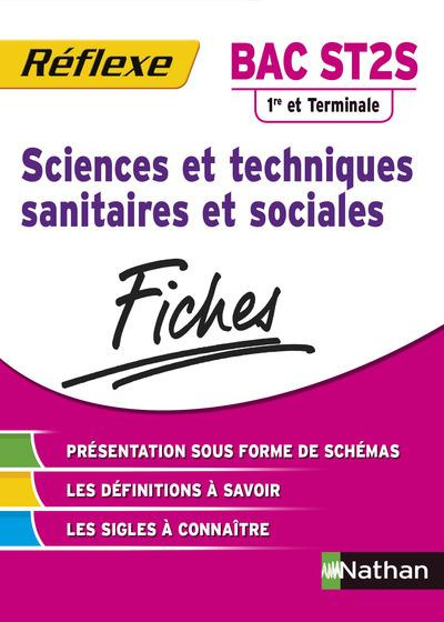 Fiches reflexe st2s sciences et techniques sanitaires et sociales. N° 2, Edition 2015