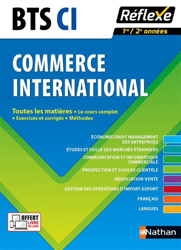BTS CI commerce international, 1re/2e année. Toutes les matières, Edition 2016