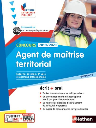 Concours agent de maîtrise territorial. Catégorie C, externe, interne, 3e voie et examens profession
