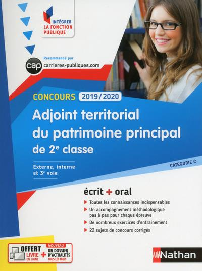 Adjoint territorial du patrimoine principal de 2e classe. Concours externe, interne et 3e voie catég