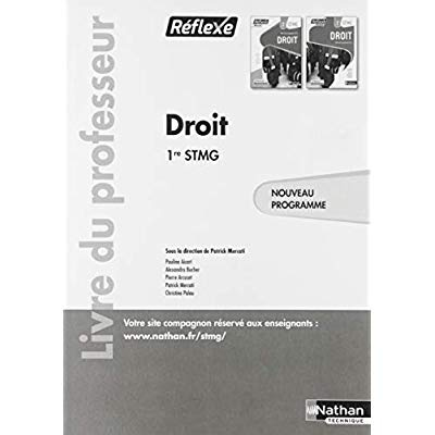Droit 1re STMG. Livre du professeur, Edition 2019
