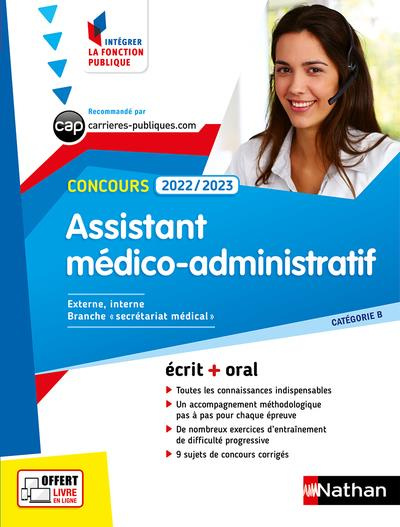 Concours Assistant médico-administratif Catégorie B. Edition 2022-2023