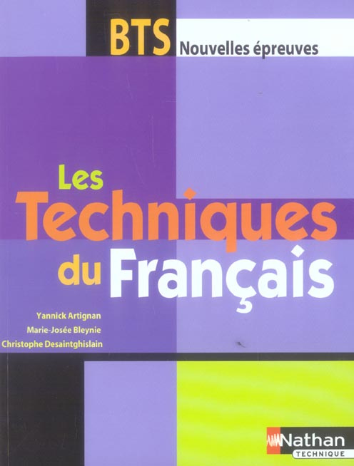 Les Techniques du Français BTS