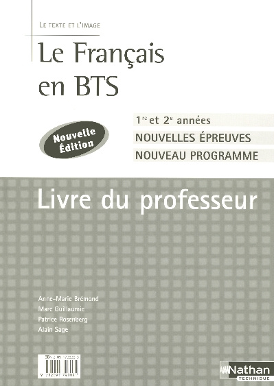 Le Français en BTS. Livre du professeur