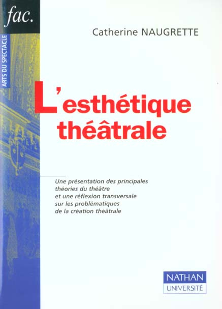 L'ESTHETIQUE THEATRALE