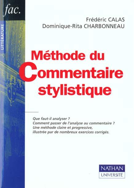 METHODE DU COMMENTAIRE STYLISTIQUE