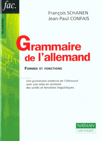 GRAMMAIRE DE L'ALLEMAND