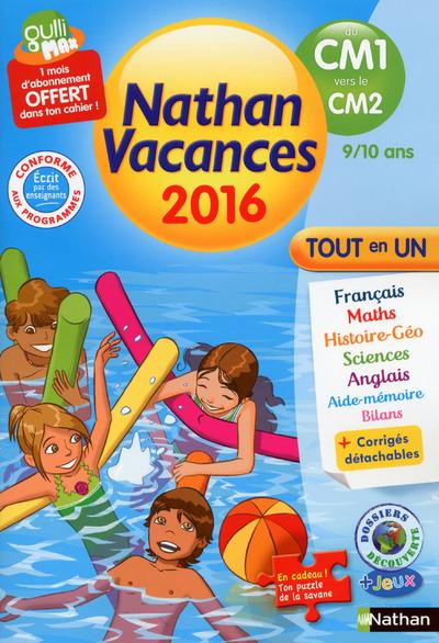 Nathan vacances du CM1 vers le CM2 9/10 ans. Edition 2016